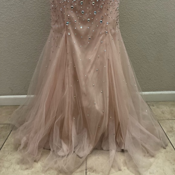 Pink Rhinestones Back Bow tie Mermaid Formal/Prom Dress - Picture 7 of 10